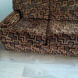 Set vintage sofa bed and 2 armchairs