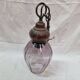 Suspension vintage verre mauve