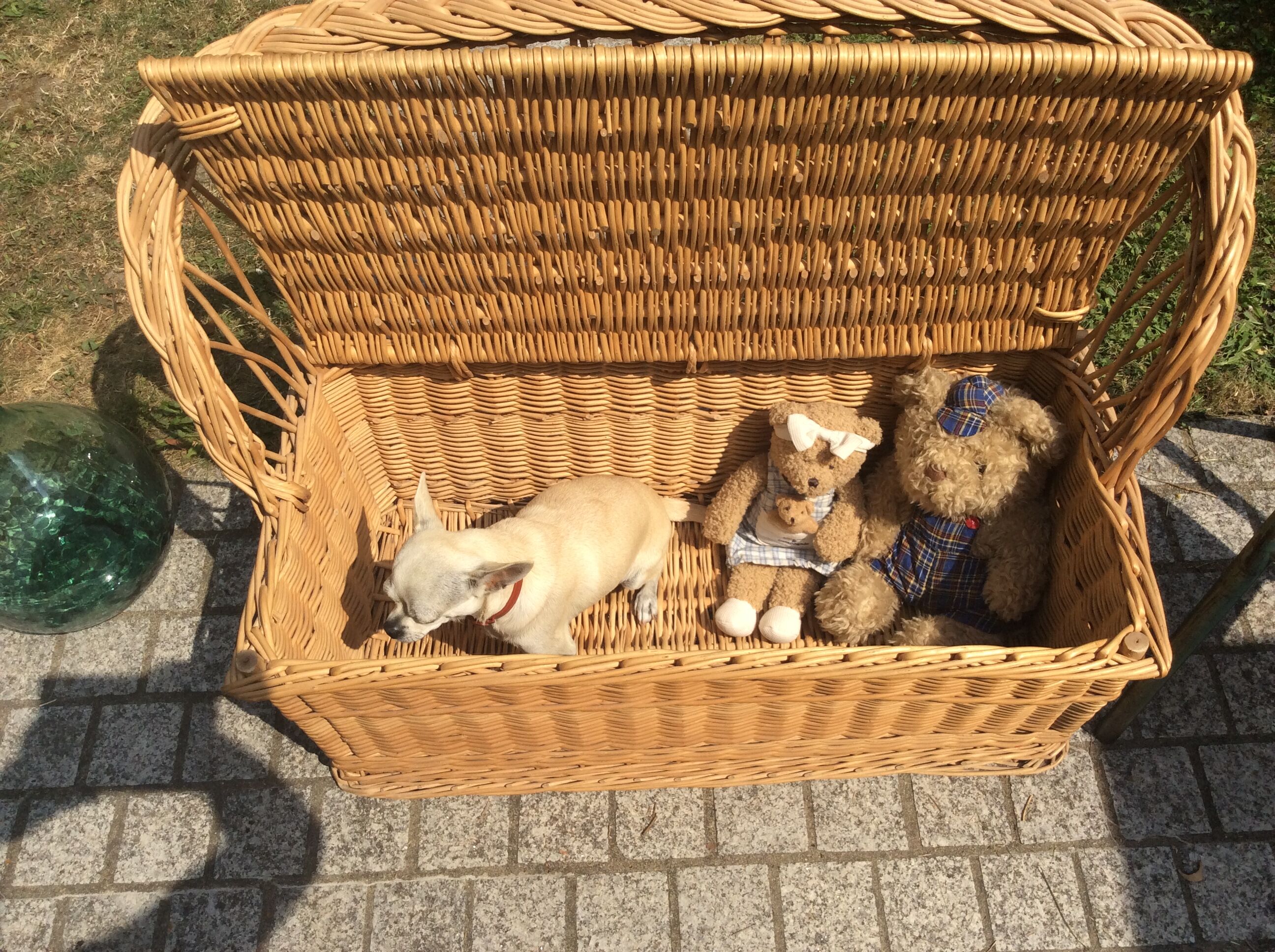 Toy box bench vintage rattan