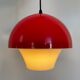 Scandinavian red & white vintage plastic hanging lamp