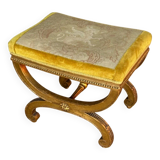 Louis XVI Style Carved and Gilded Wooden Stool Circa 1880