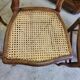 Series of 4 louis philippe walnut chairs with canning