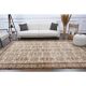 Vintage Turkish Hand-Knotted Wool Cotton Beige Area Rug 202x322