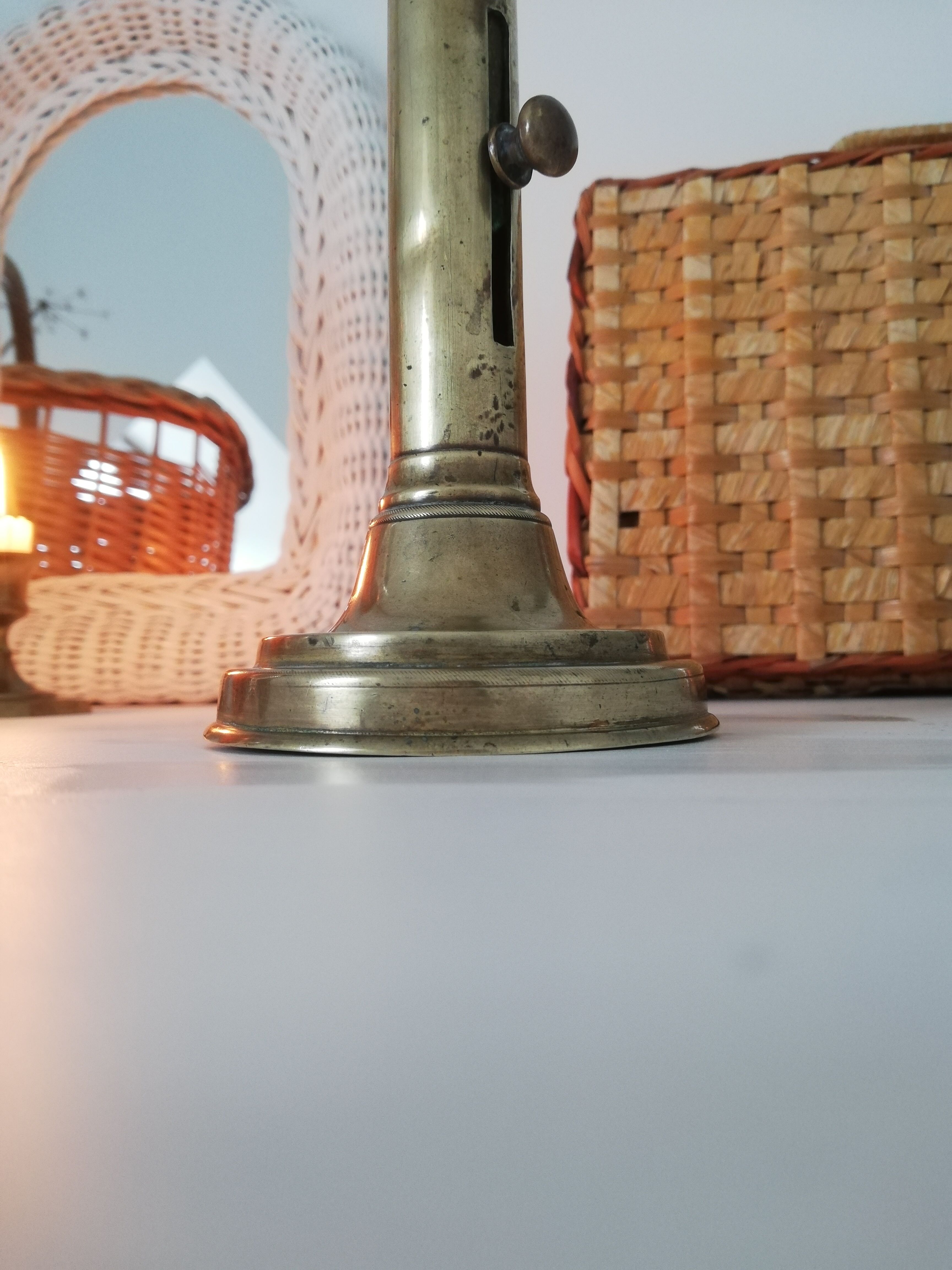 Vintage push candle holder