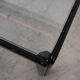 Square glass coffee table, Italian design, 1970s, made in Italy