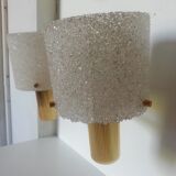Paire d'appliques en laiton et en perspex, années 70