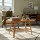 Vintage Audoux Minnet rattan and bamboo coffee table