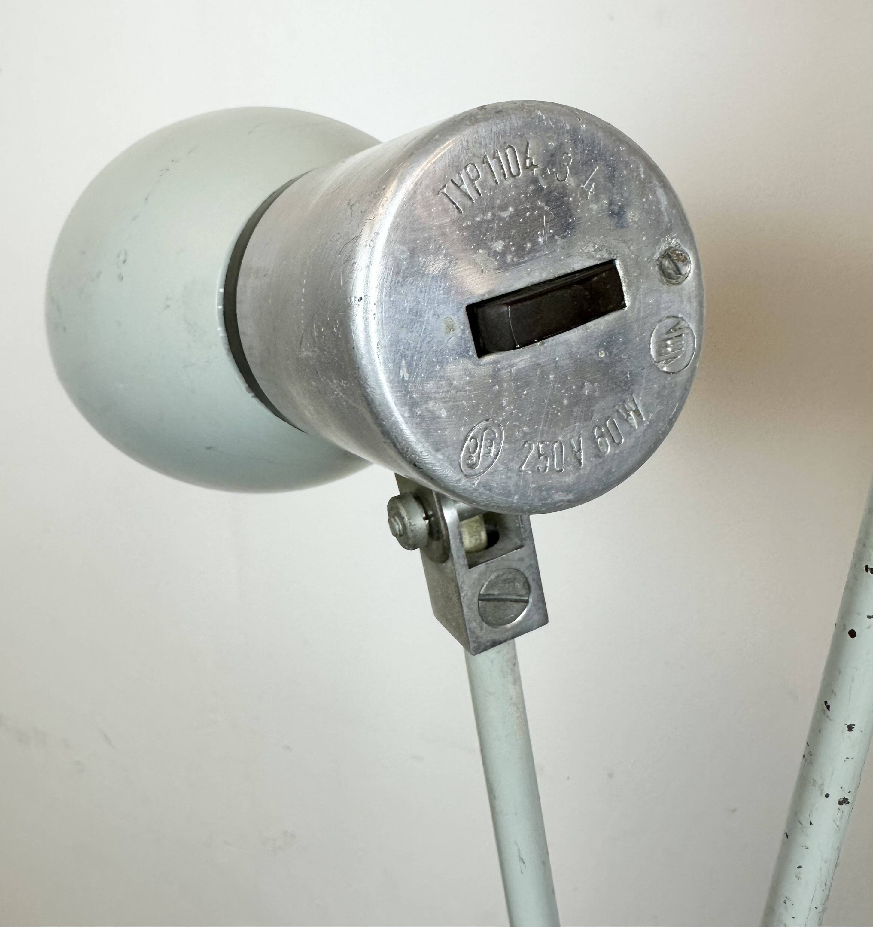 Grey Industrial Wall Lamp from Elektrosvit, 1970s