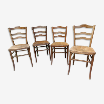 Lot de 4 chaises de bistrot Cambier