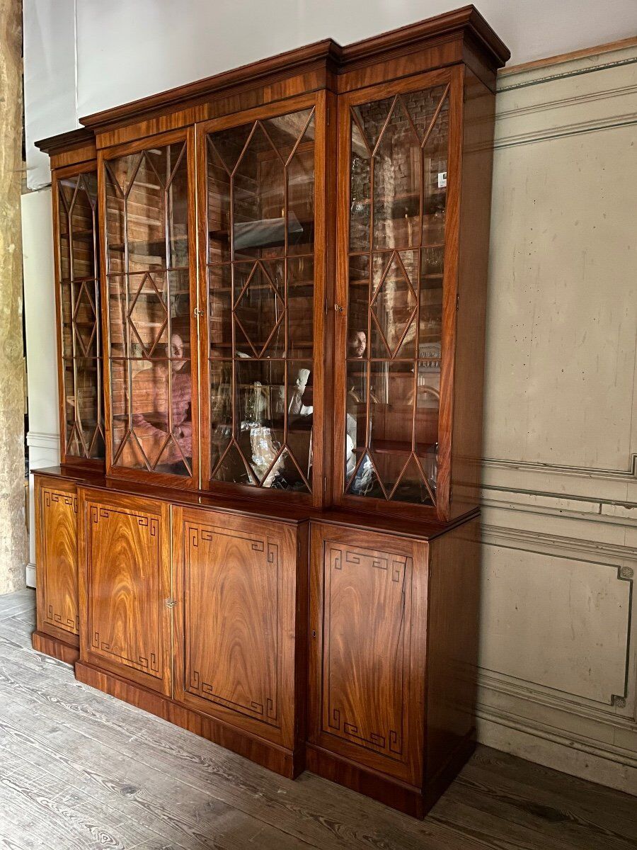 English mahogany bookcase circa 1900