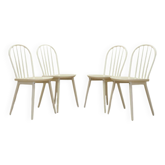 Set of four beech chairs, Danish design, 1970s, manufacture: Denmark