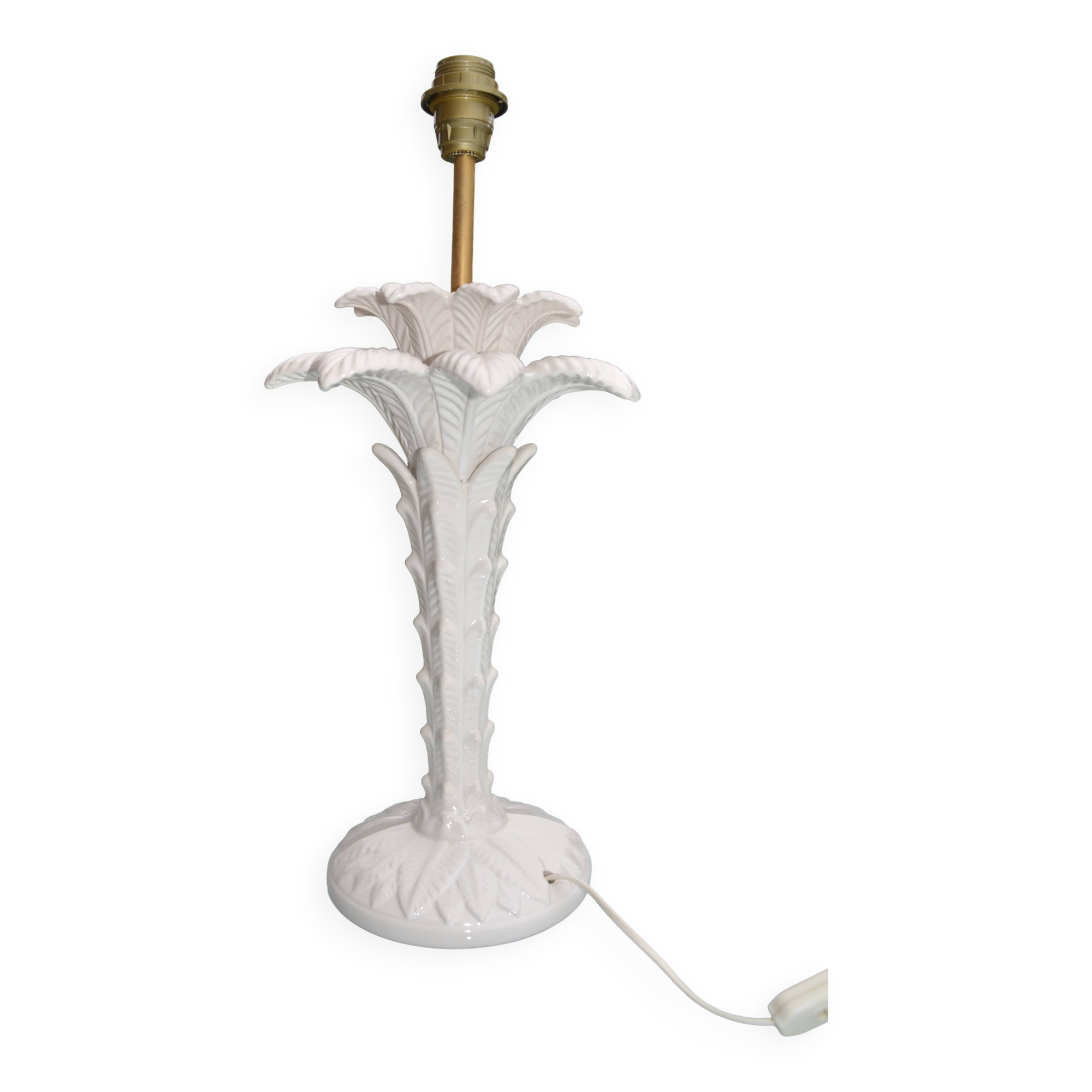 Vintage ceramic palm tree lamp base
