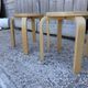 Pair of scandinavian vintage children's stool the