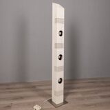 Vintage ground lamp in white iron and metal, Italy, 70s