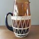 Vintage glass and wicker orangeade set