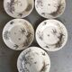 5 dessert plates porcelain gold medals exp 1867 1978 birds