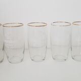 Vintage beer glasses - series of 5 of the brand KRONENBOURG (60's)