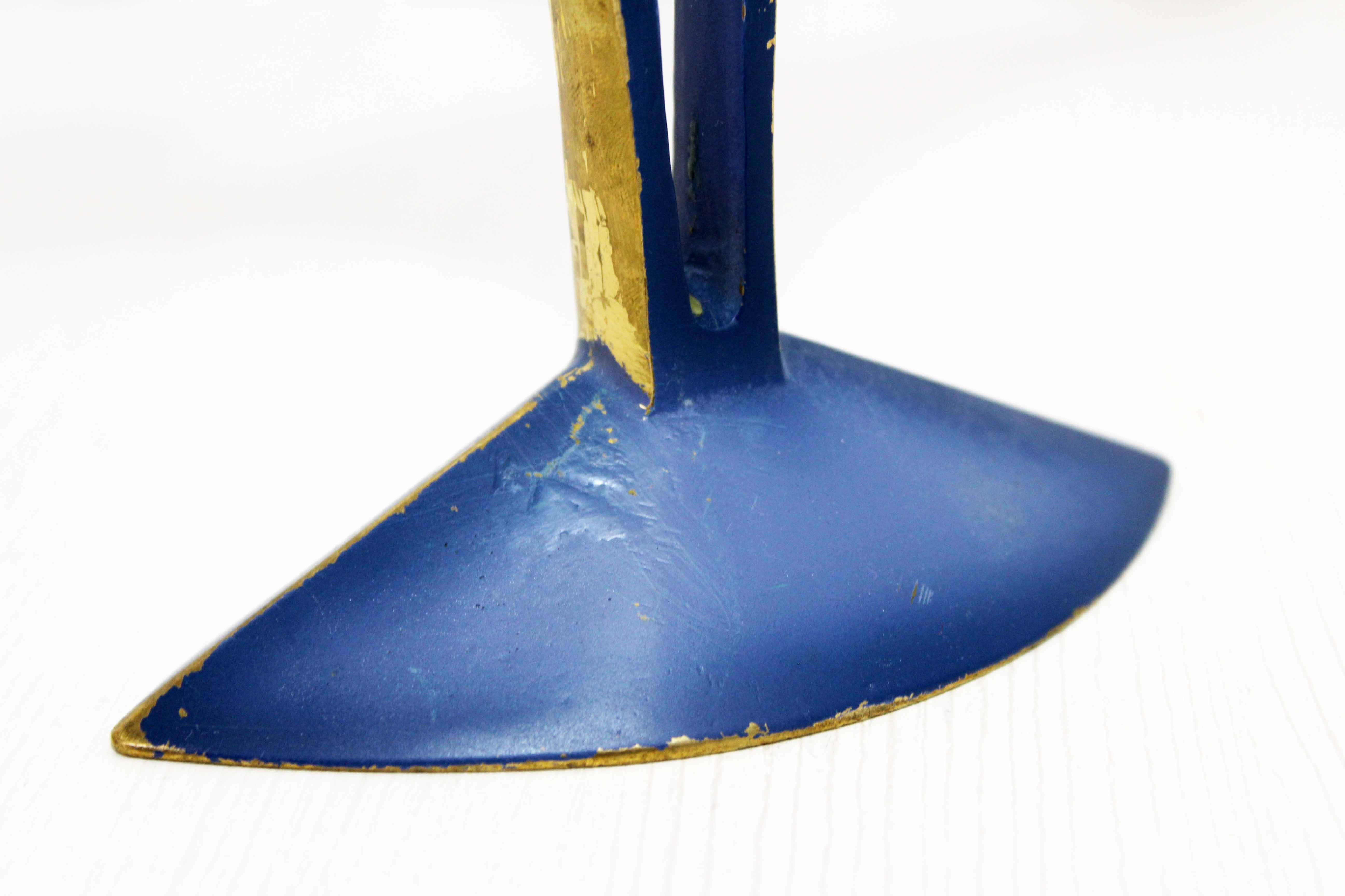 Modernist bronze candle holder