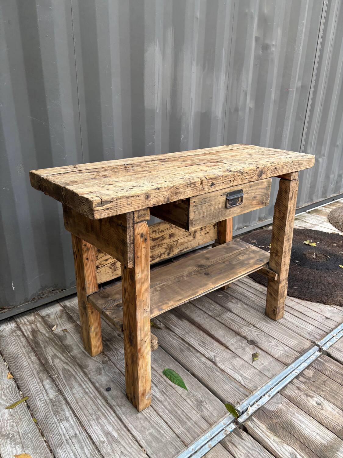 Workbench made of old wood
