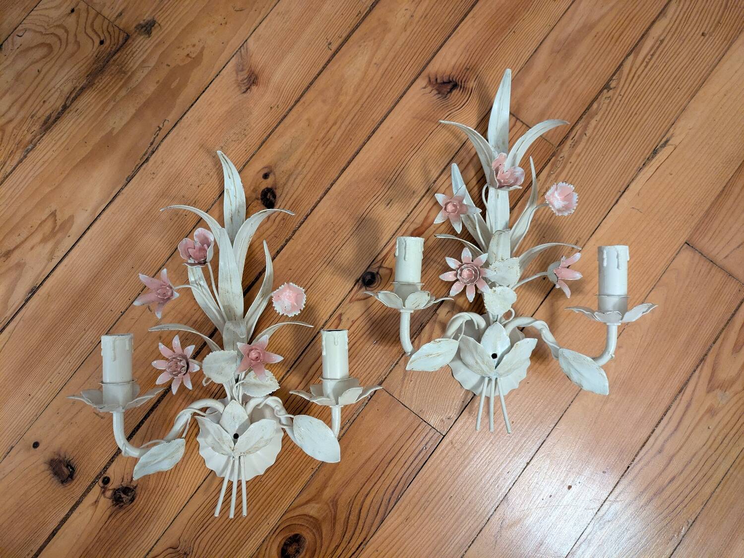 Shabby chic wall lights