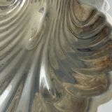 Silver-plated shell catchall – vintage shell decorative tray
