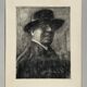 Antique Gentleman Portrait Copper etching By E.Zoir