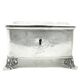 Biedermeier sugar bowl, silver-plated brass, Poland, 1920s
