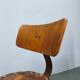 1930s Industrial Adjustable Swivel Chair with Leather Seat