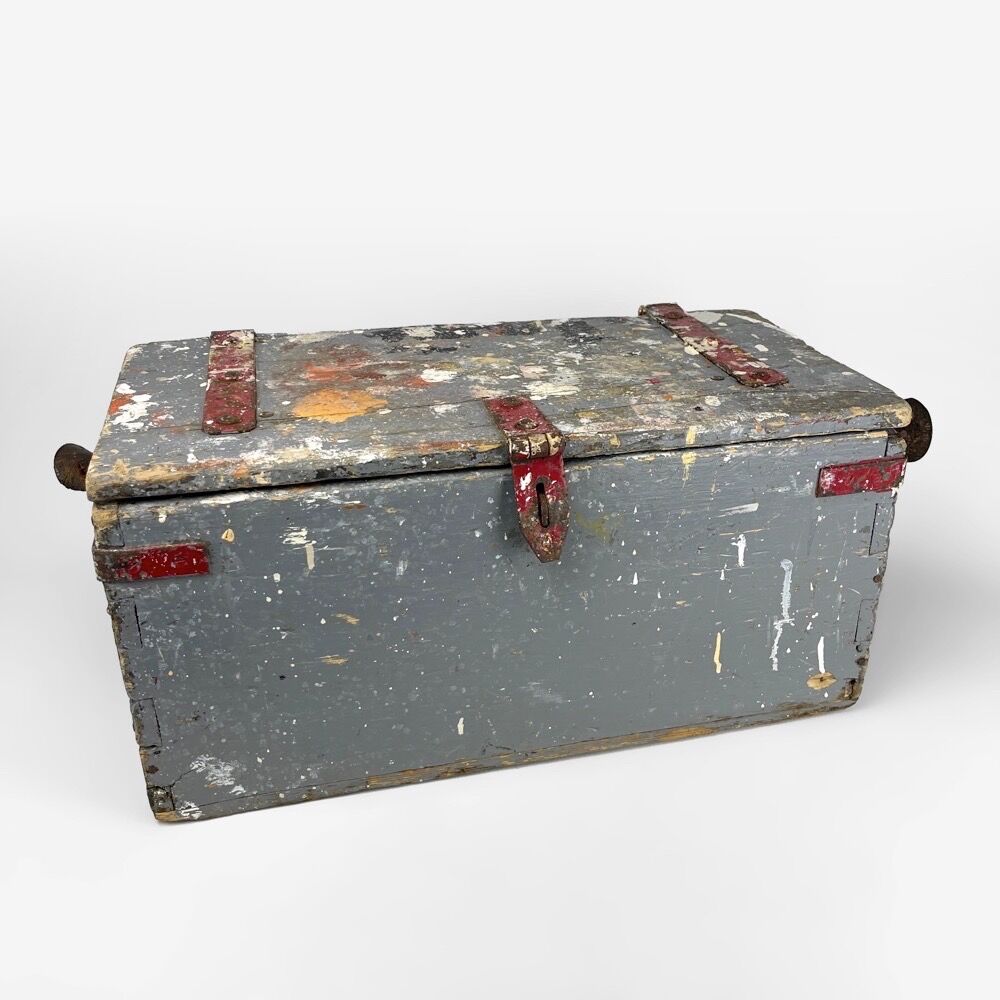 Old wooden painter's box