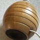 Turned and grooved wooden lamp base – 1980s