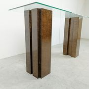 Vintage burl wood console, 1980s