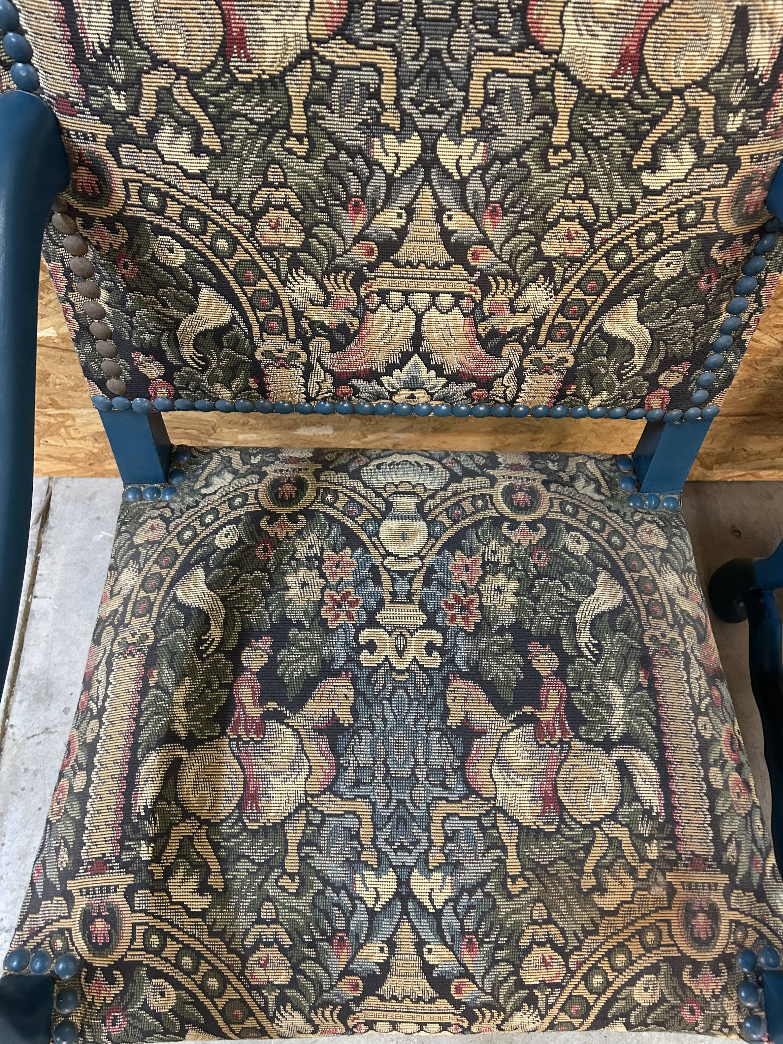Pair of vintage original tapestry armchairs
