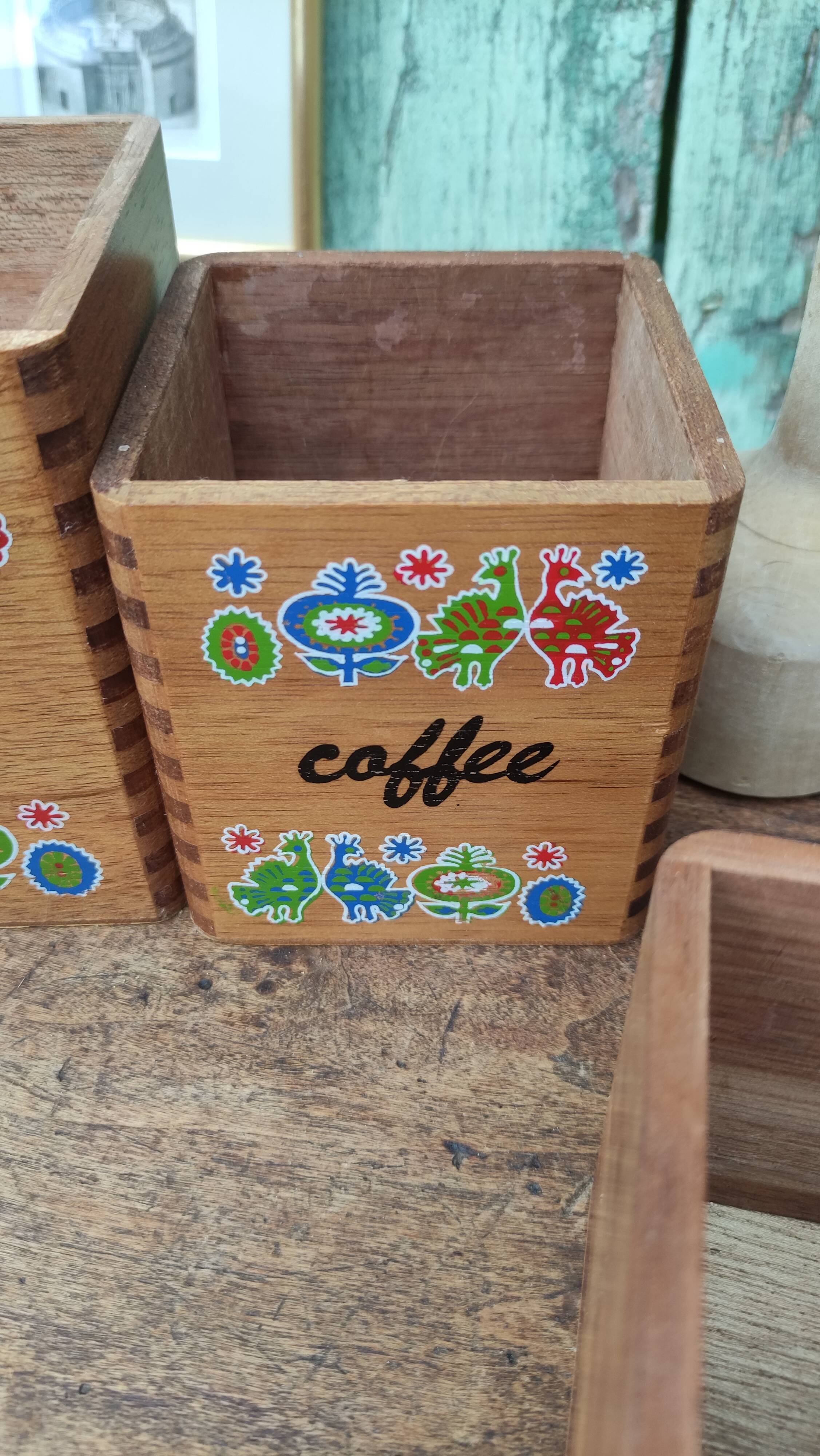Pots à épices en bois français et anglais