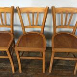 Series of 8 wooden chairs bistro brasserie Lutherma