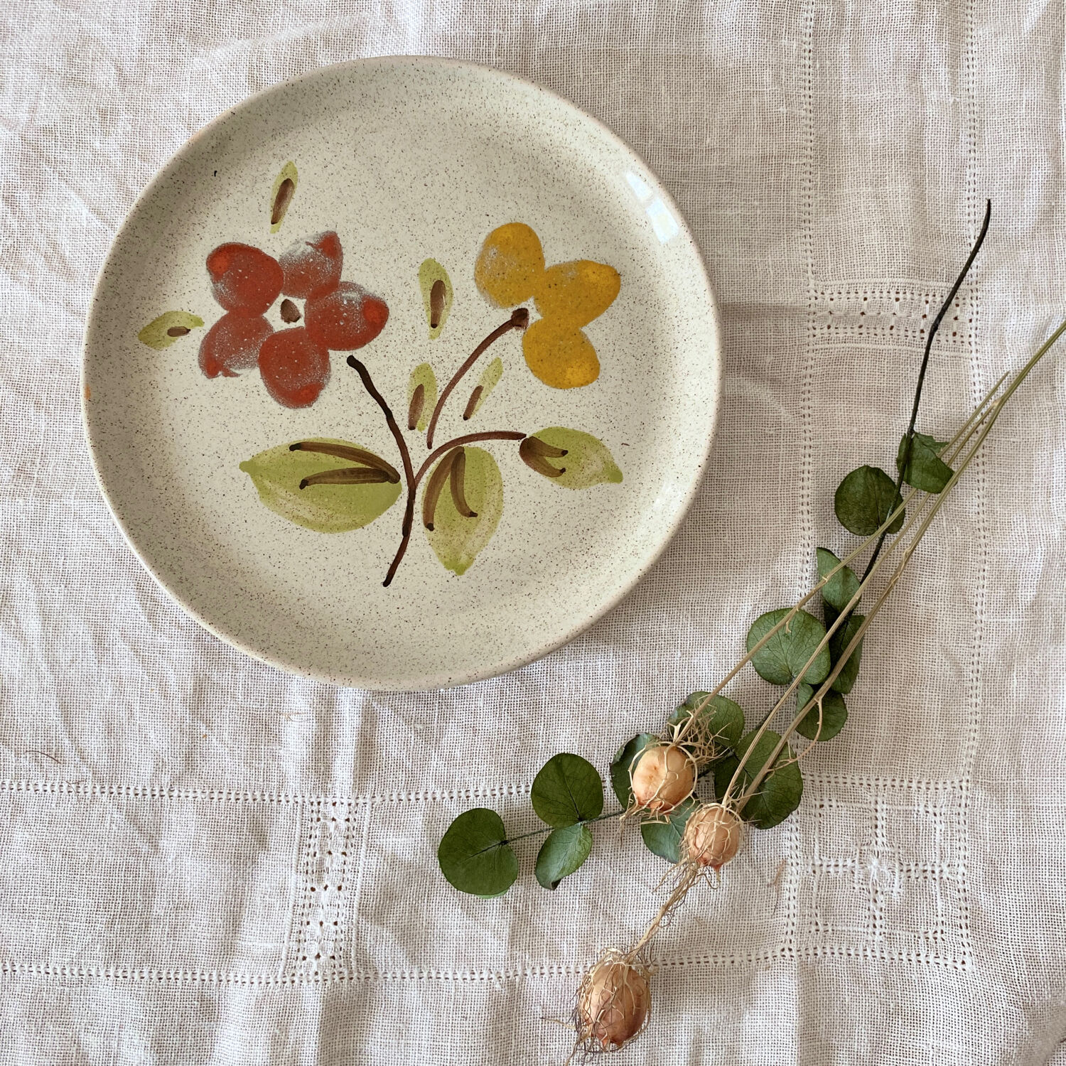 Set of 3 plates sarreguemines model Ramatuelle