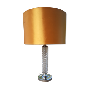 Lampe verre ciselé 1970