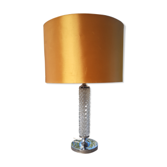 Lampe verre ciselé 1970