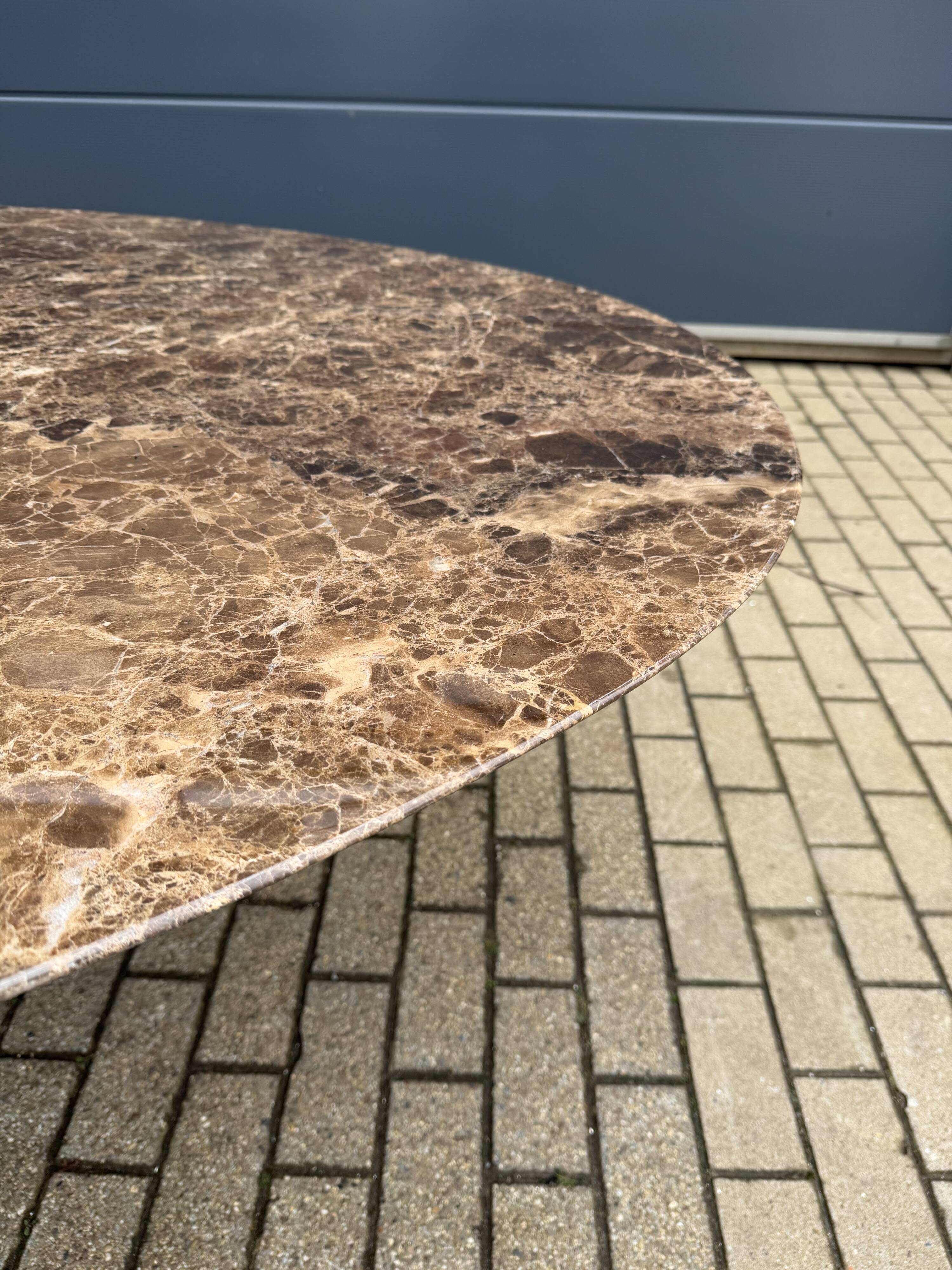 Original oval dining table Knoll Tulip (244cm) Emperador