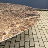 Original oval dining table Knoll Tulip (244cm) Emperador