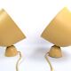 Pair of vintage space age adjustable bedside wall lights