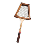 Wooden racket and carrying frame