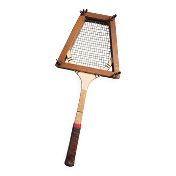 Wooden racket and carrying frame