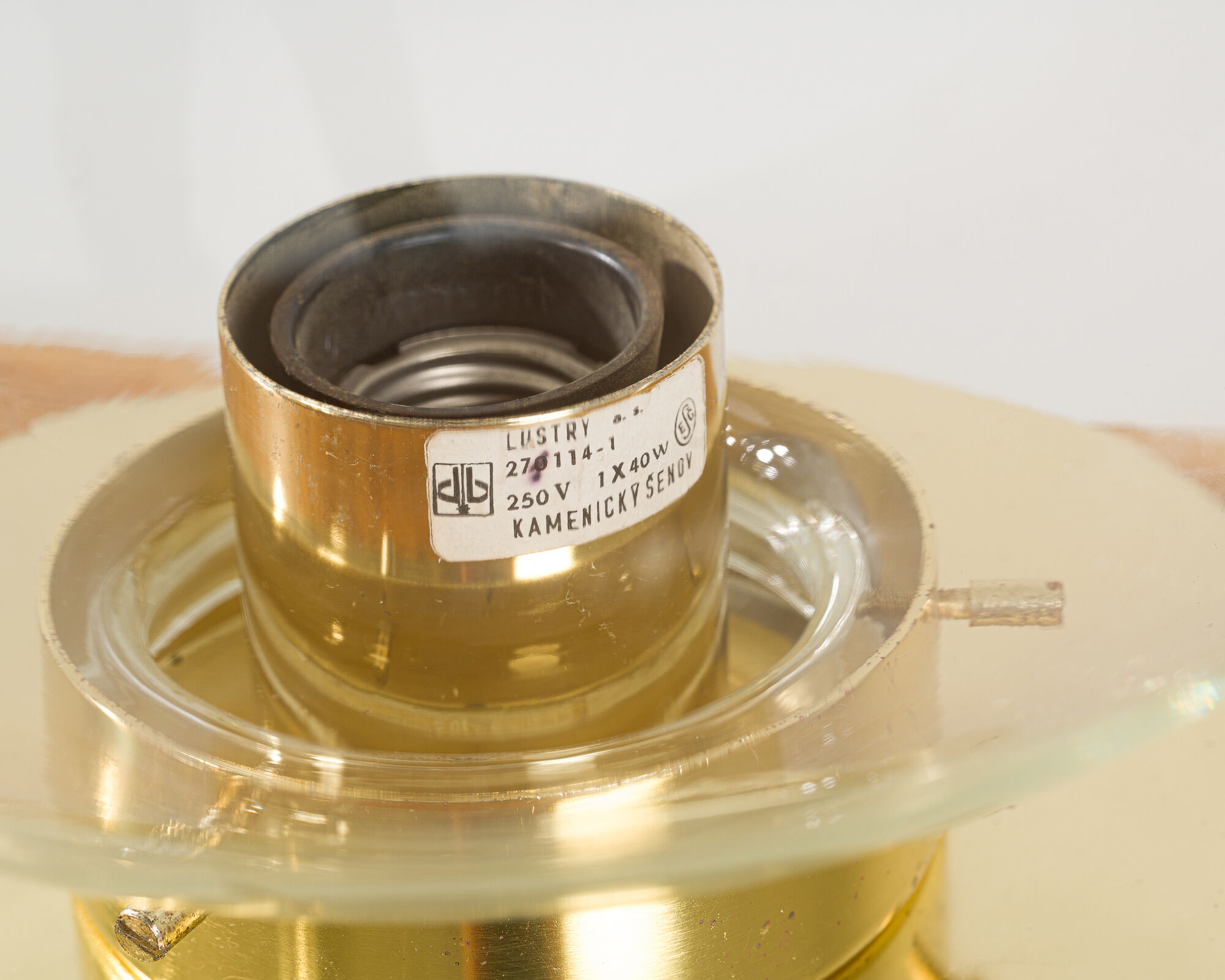 Set of 2 glass sconces from Kamenický Šenov, 1950s