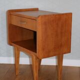 Oak bedside table with drawer, 1960