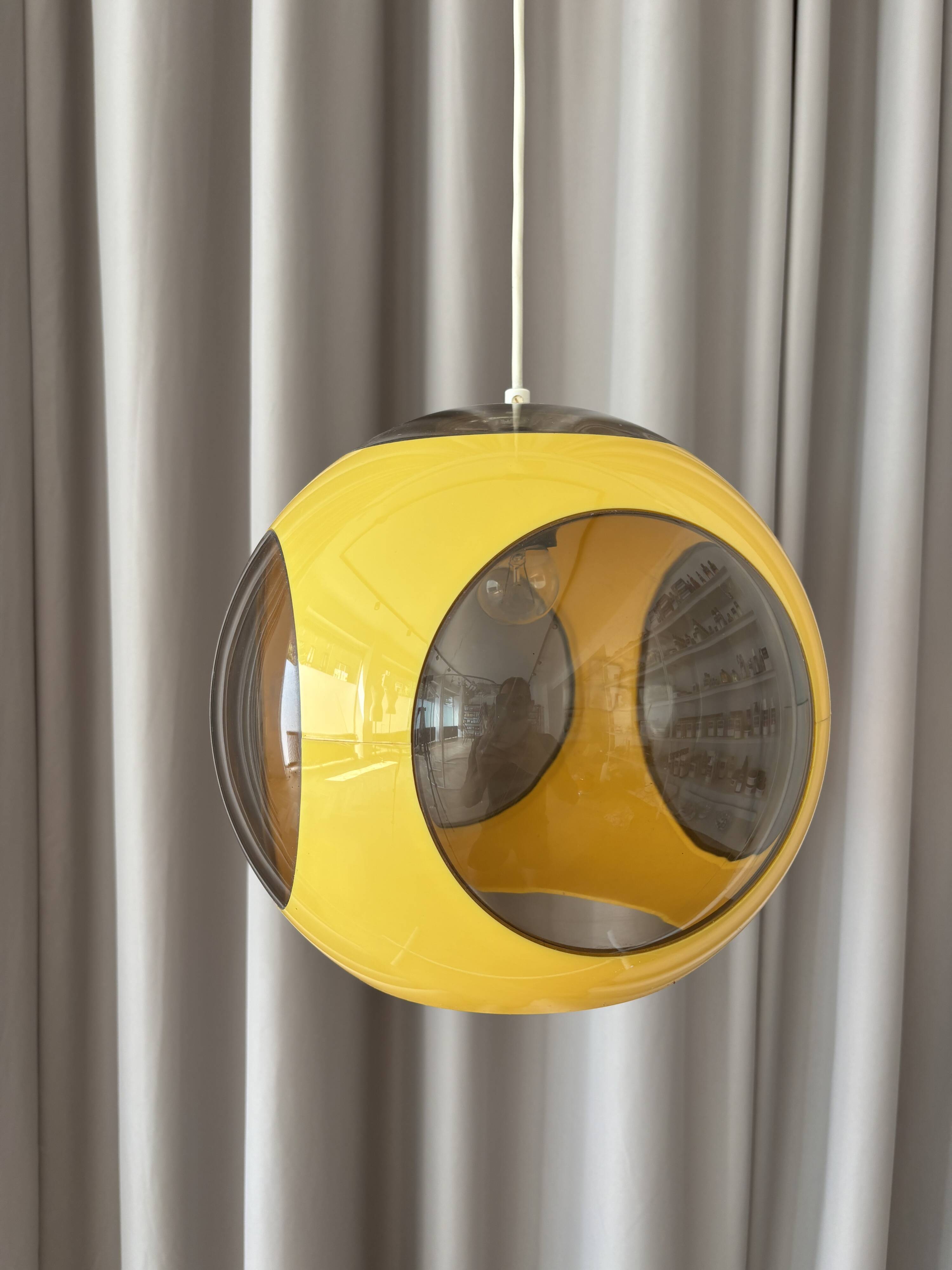 Vintage 1970s Massive Bug Eye Space Age Pendant Lamp