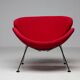 Mid-century modern chair with red and orange slices by Pierre Paulin