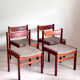 4 eetkamerstoelen H.W. Klein voor Bramin – teakhout – jaren 60