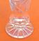 Années 1970 vase cornet sur piédouche cristal taillé et ciselé