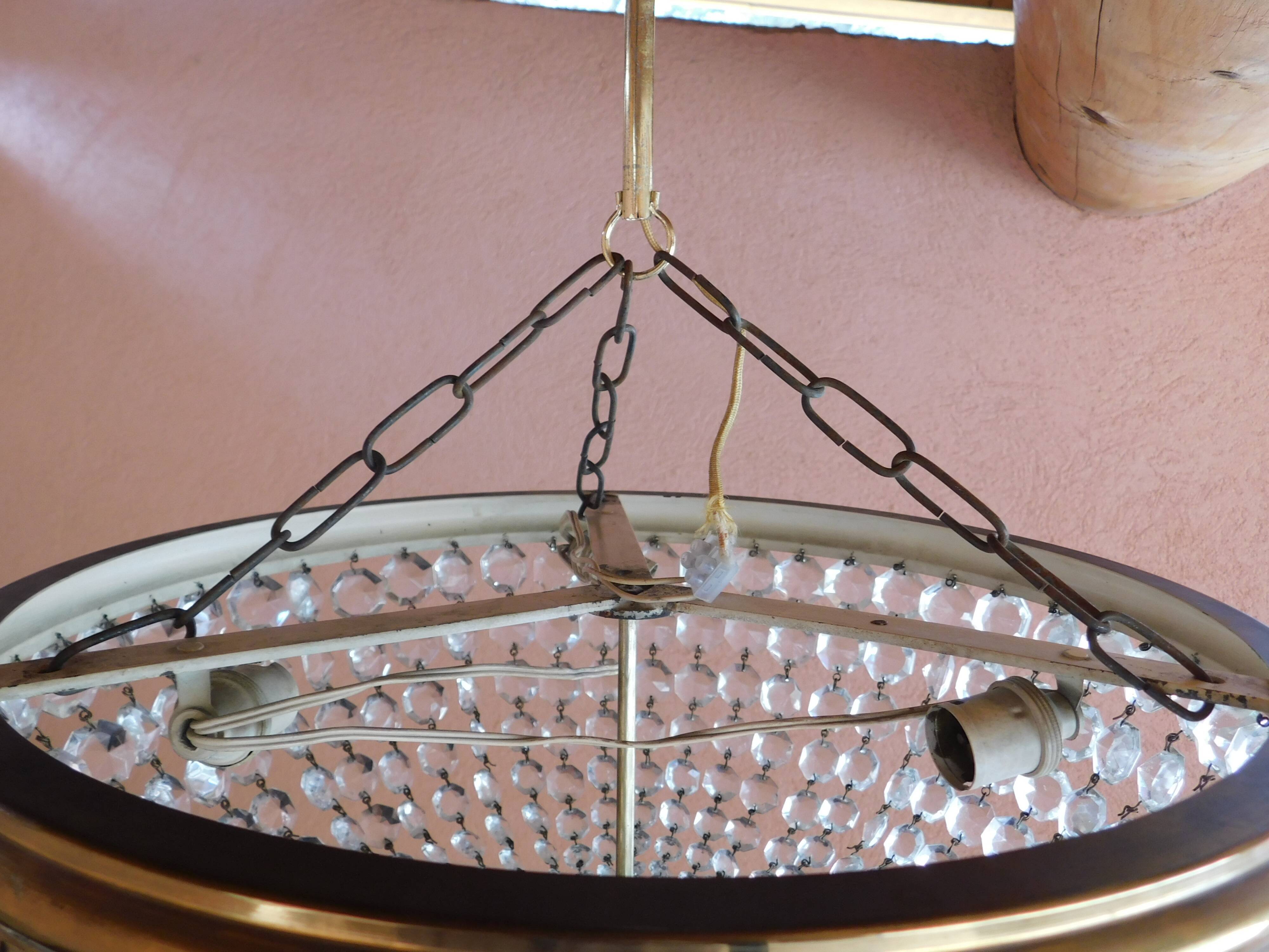 Ceiling chandelier with tassels