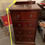 Mahogany style four-drawer chest of drawers
